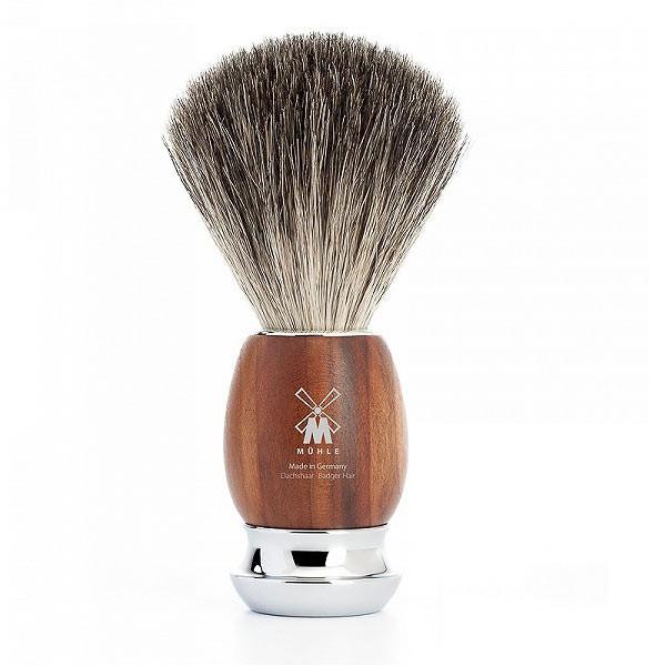 Muhle Vivo Safety Razor & Pure Badger 4-Piece Set Plum Wood