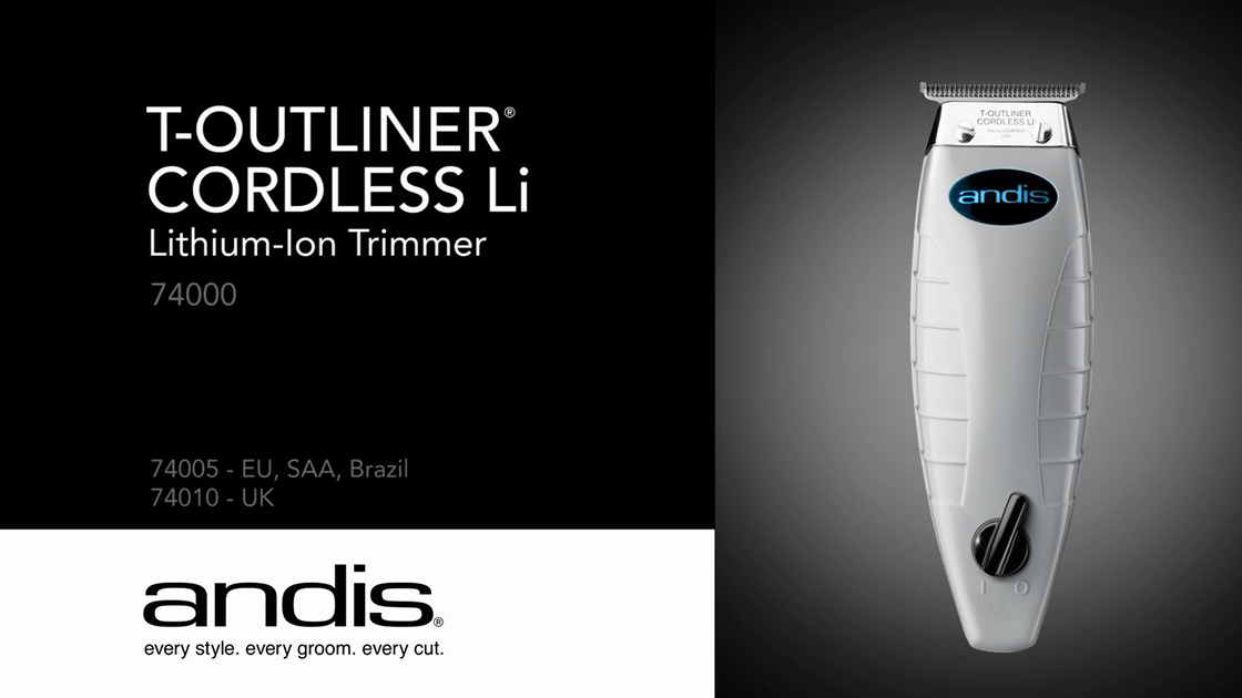 Andis Professional Cordless T-Outliner Lithium-Ion Trimmer