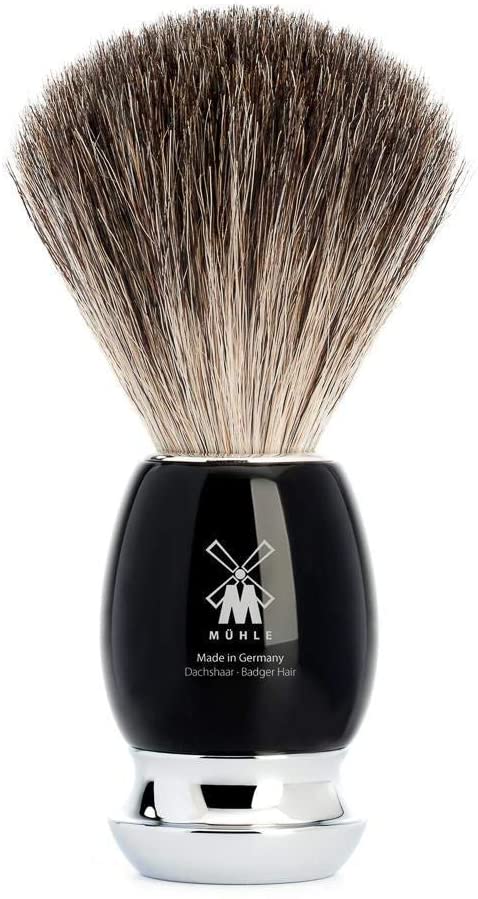 Muhle Vivo Safety Razor & Pure Badger 4-Piece Set Black Resin